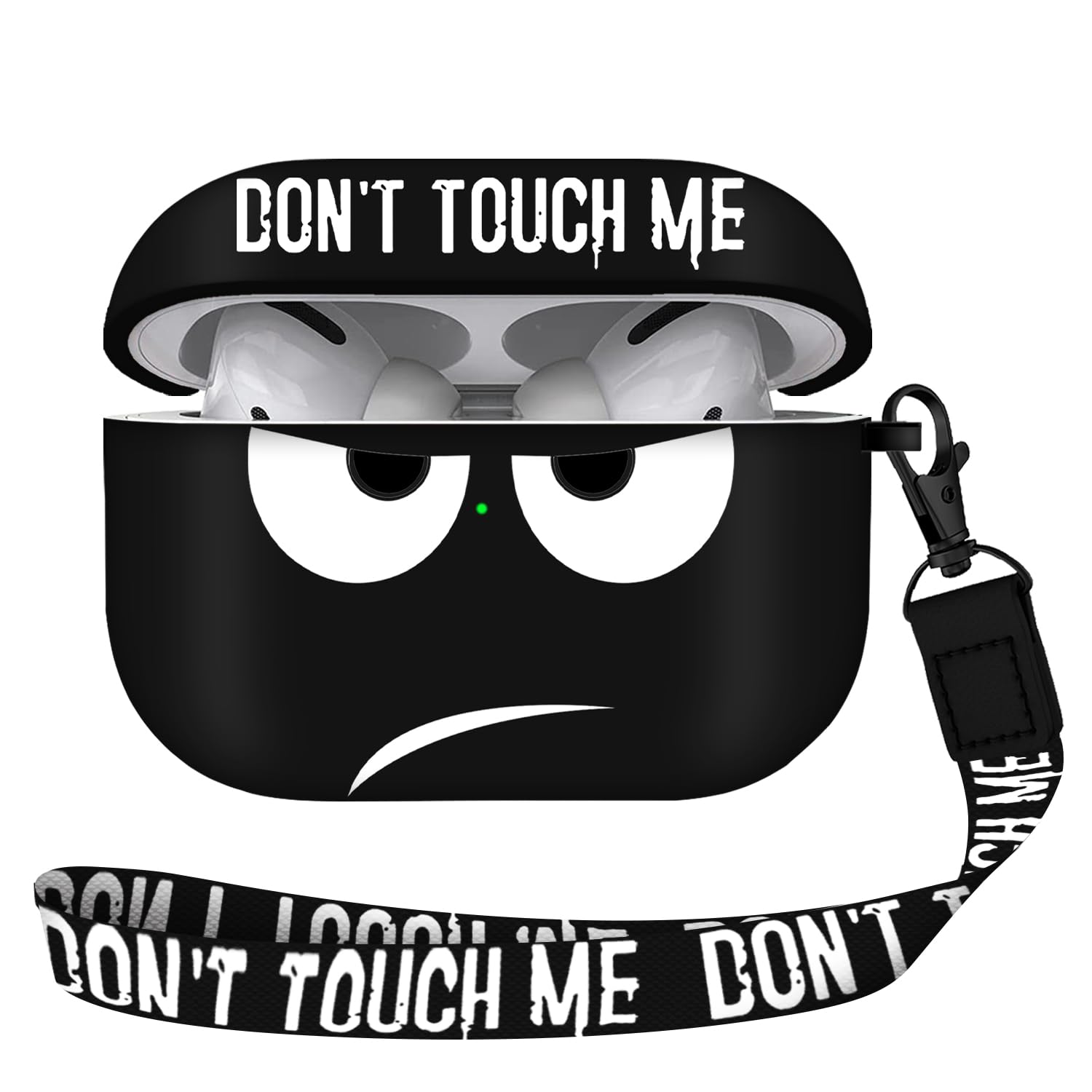 Youtec for Airpods Pro 2nd Generation Case 2022, Don't Touch Me for Airpods Pro 2 Cover with Keychain/Lanyard Soft Cute Shockproof Cover for Women Men Compatible Apple AirPod Pro 2 (Black)