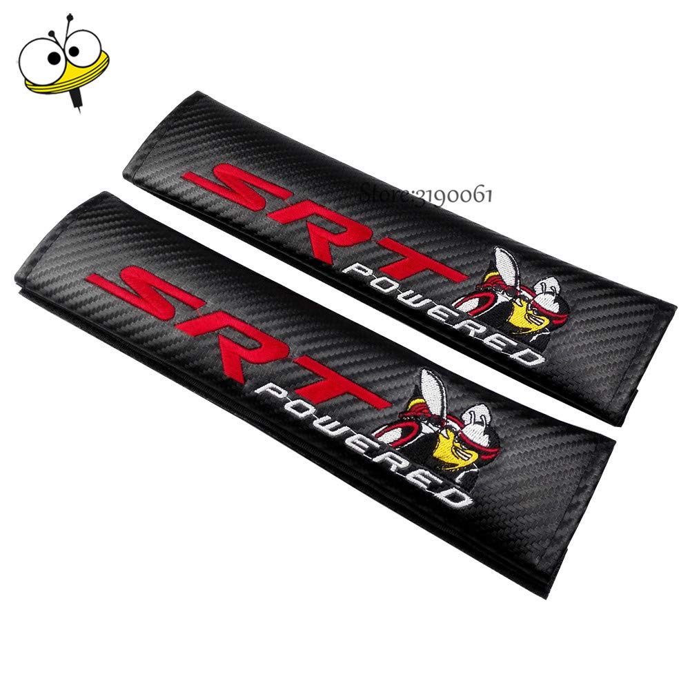 Safety Belt Cover for Chrysler 300c SRT6 SRT8 Dodge Ram Charger Jeep Grand Cherokee SRT Logo Seatbelt Pad Car