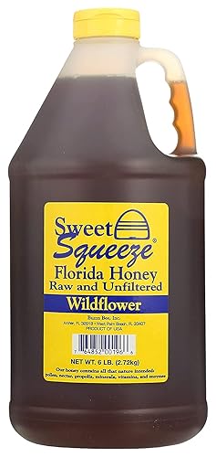 Buzzn Bee Raw - Miel de Florida sin pasteurizar y sin filtrar (flor silvestre, 6 libras)