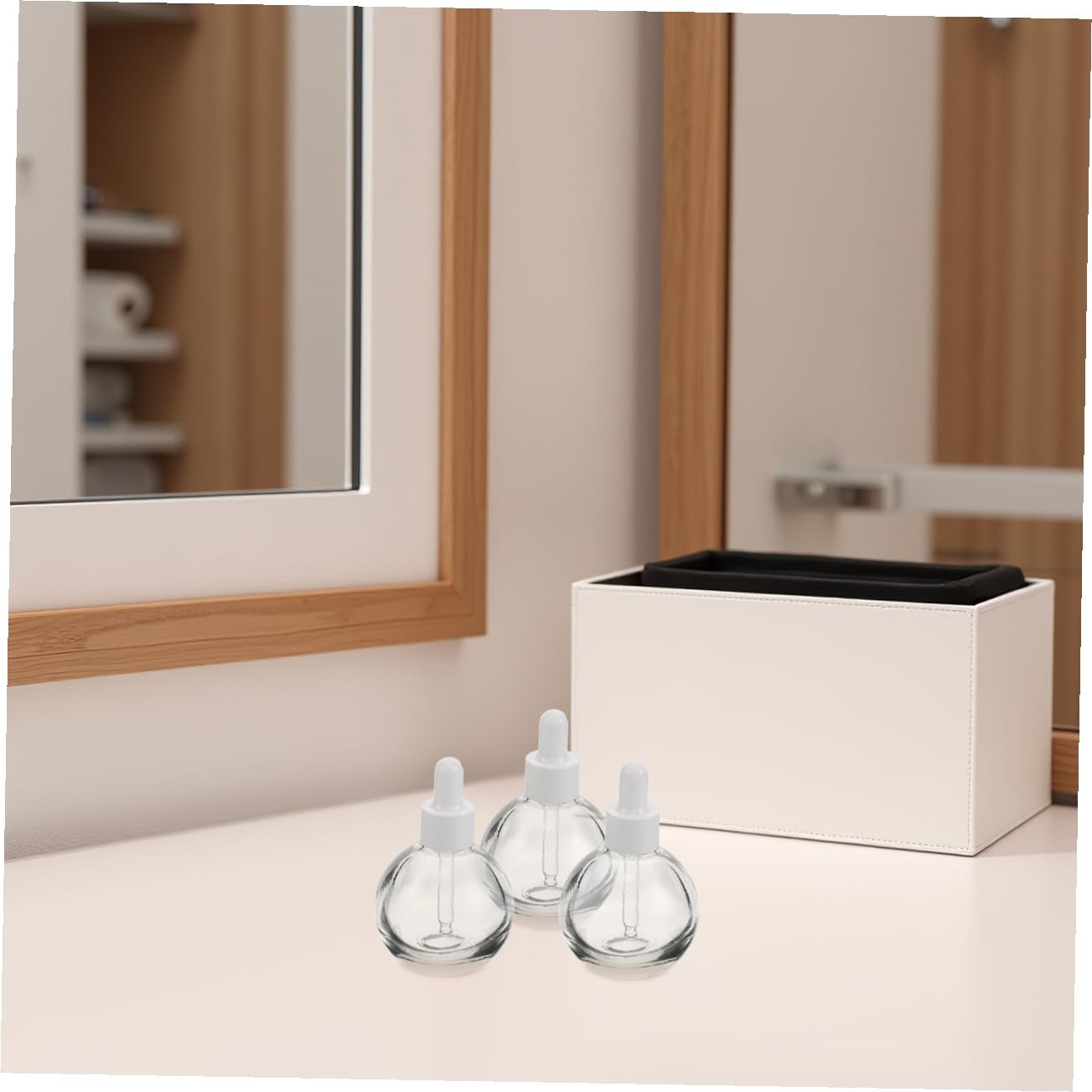 12 Szt. Szt Szklane Butelki z Kroplomierzem Do Olejków Eterycznych Perfum i Serum Okrągłe Buteleczki Próbkowe Do Kosmetyków Przezroczyste Aromaterapeutyczne Pojemniki z Pipetą