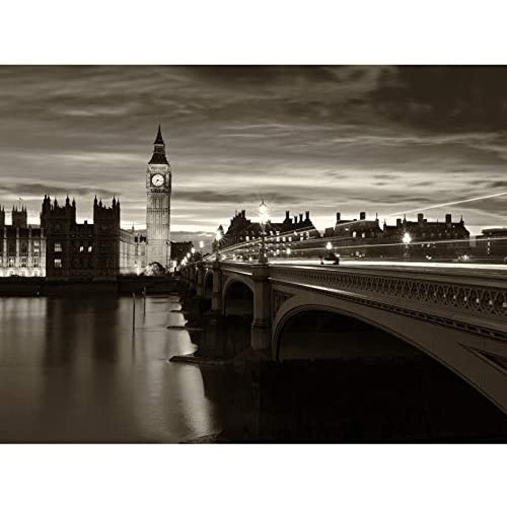 Wee Blue Coo Sepia London Big Ben Unframed Art Print Poster Wall Decor 12x16 inch