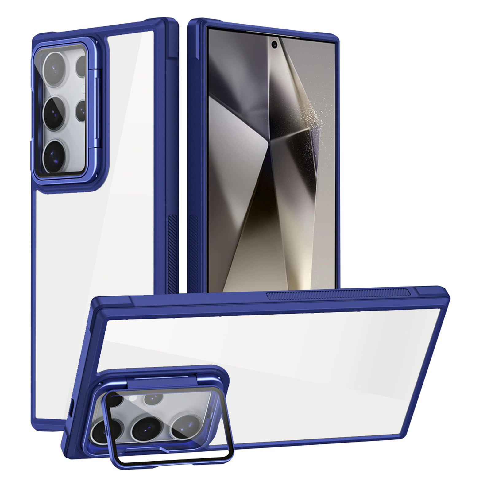 Funda Samsung S24 Plus transparente para ver vídeos con soporte
