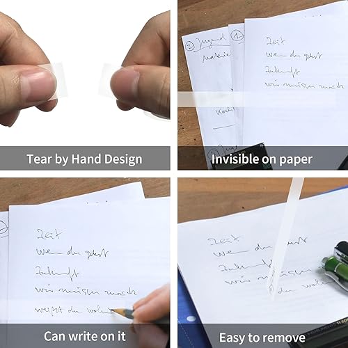 Miniatura 2 de PCKPGON 12 rollos de repuesto de cinta invisible, repuestos de cinta translúcida con acabado mate para dispensador, 34 x 1000 pulgadas, diseñado