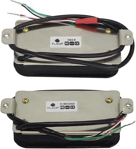 Vista 11 de FLEOR Pastilla de puente de alto rendimiento Pastillas Humbucker de doble carril Humbucker Pastillas de guitarra eléctrica de cerámica Humbucker