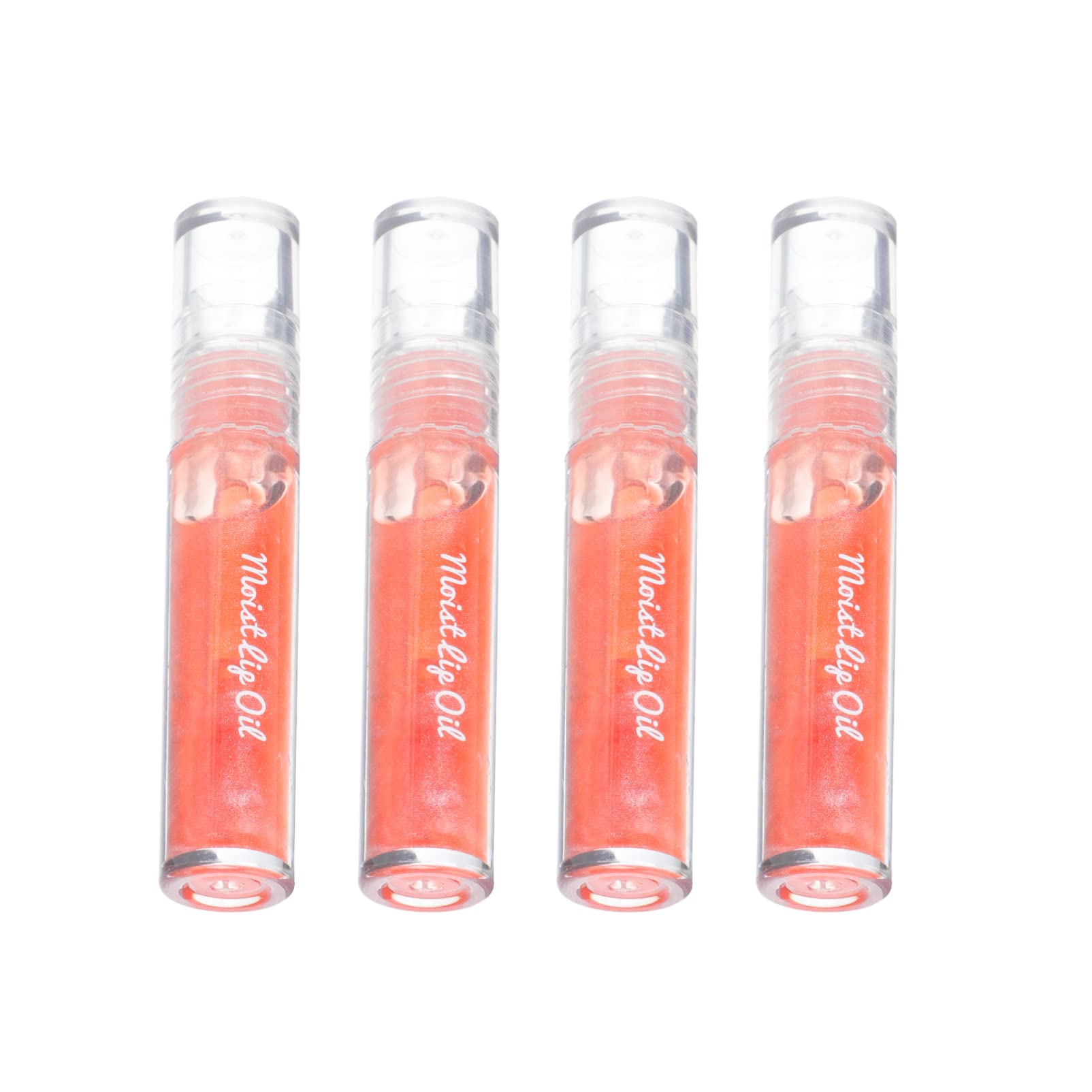 4 Pieces Natural Crystal Clear Lip Gloss Lip Makeup Primer Fruity Lip Enhancer for Fuller Soft Lip Moisture