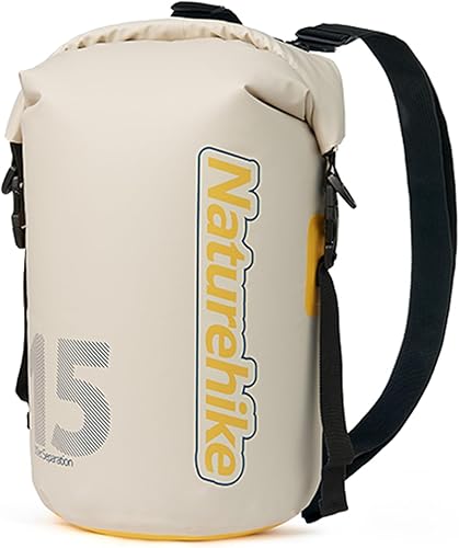 Naturehike - Mochila flotante impermeable de PVC, bolsa impermeable de 10 L15 L con correas de hombro más anchas, mochila impermeable con parte