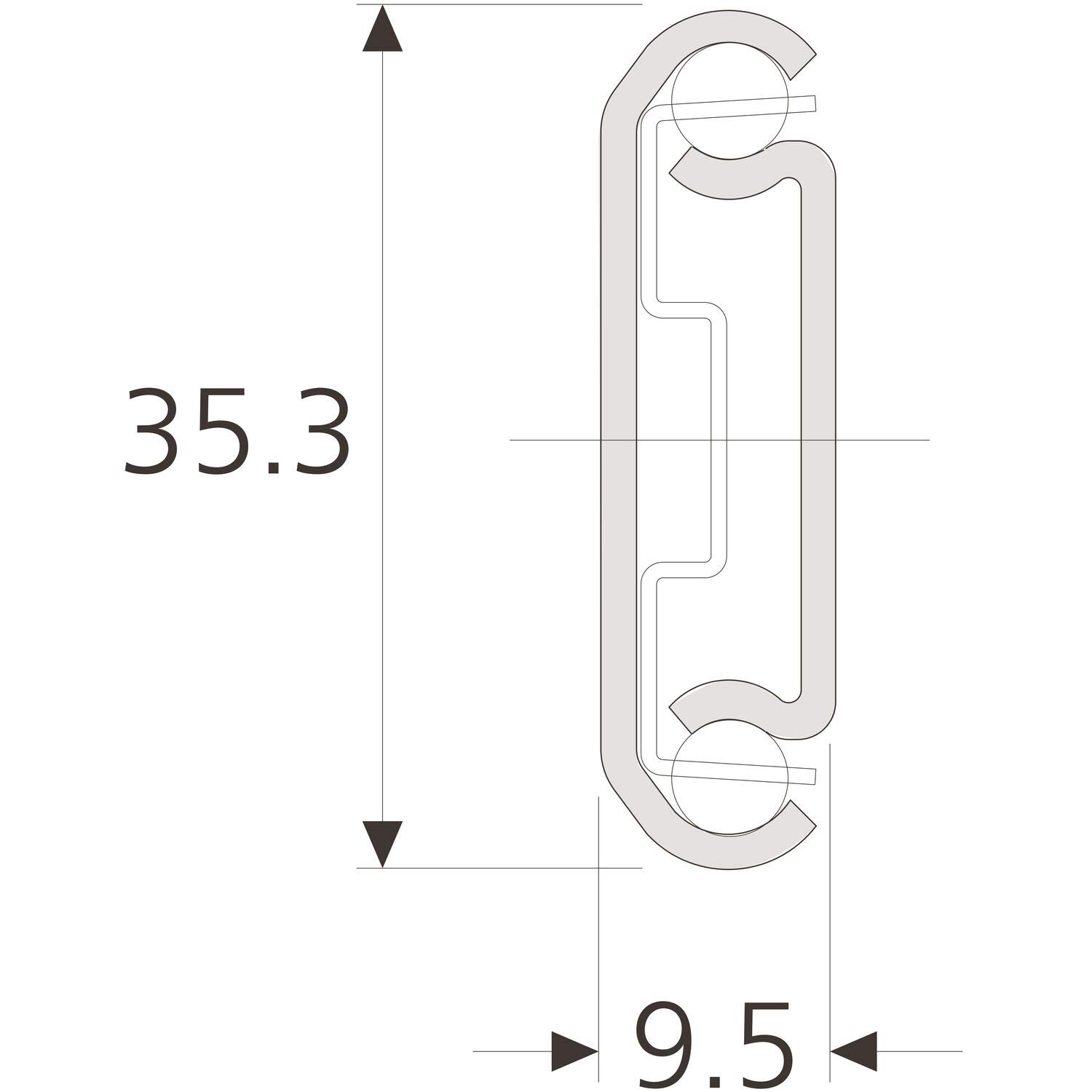 ACCURIDE 2026L Kugelkäfigführung - Teilauszug, 40 kg, Schienenlänge 450 mm