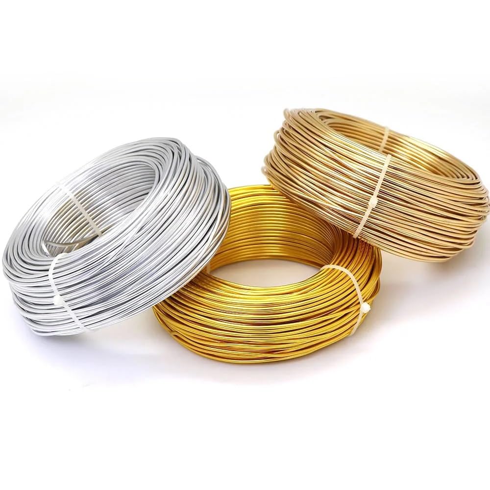 Aluminium-Gauge 3 mm 4 mm 25/12 Meter Schmuckergebnisse aus Aluminiumdraht für Schmuckherstellung DIY Basteldraht Aluminium Silber Gold Schmuck Draht aus weichem Metall (Color : S