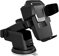 Suporte Veicular Premium: Fixação Segura e Confortável para Celulares e GPS no Painel do Carro ou Para-brisa - Ideal para Uber, 99, Waze, Google Maps