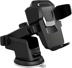 Suporte Veicular Premium: Fixação Segura e Confortável para Celulares e GPS no Painel do Carro ou Para-brisa - Ideal para Uber, 99, Waze, Google Maps