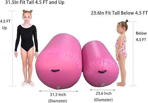 Miniatura 2 de DOBESTS Colchoneta inflable de gimnasia de 6.6 pies, 10 pies, 13 pies, 16 pies, 20 pies 48 pulgadas de grosor, rodillo de gimnasia con bomba de aire