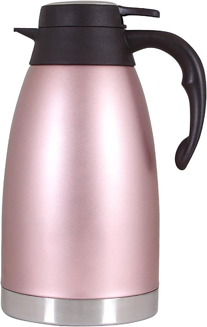 Coffee Carafe Stainless Steel Thermal Carafe/Double Walled Vacuum Thermos 12 Hour Heat Retention / 2 Litre by Amazing Camel