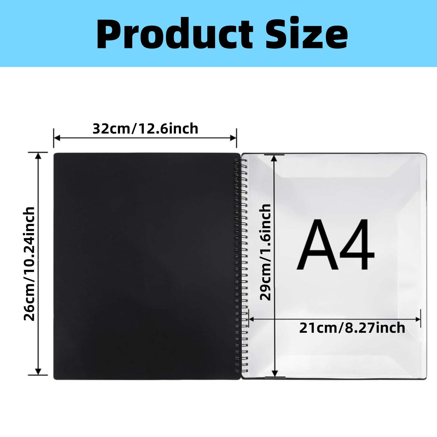 Classeur De Rangement Pour Feuilles De Musique En Plastique - Format A4 40 Pochettes Instrument De Musique Blanc