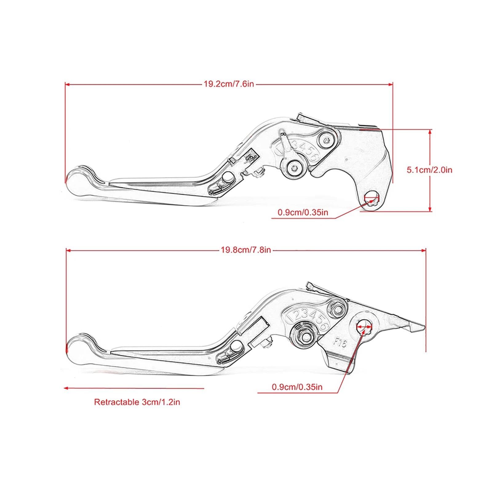 para PCX125 PCX150 PCX 125 PCX 150 Motocicleta Palanca De Embrague De Freno Plegable Ajustable De Aluminio ZSVSMDPVG(2)
