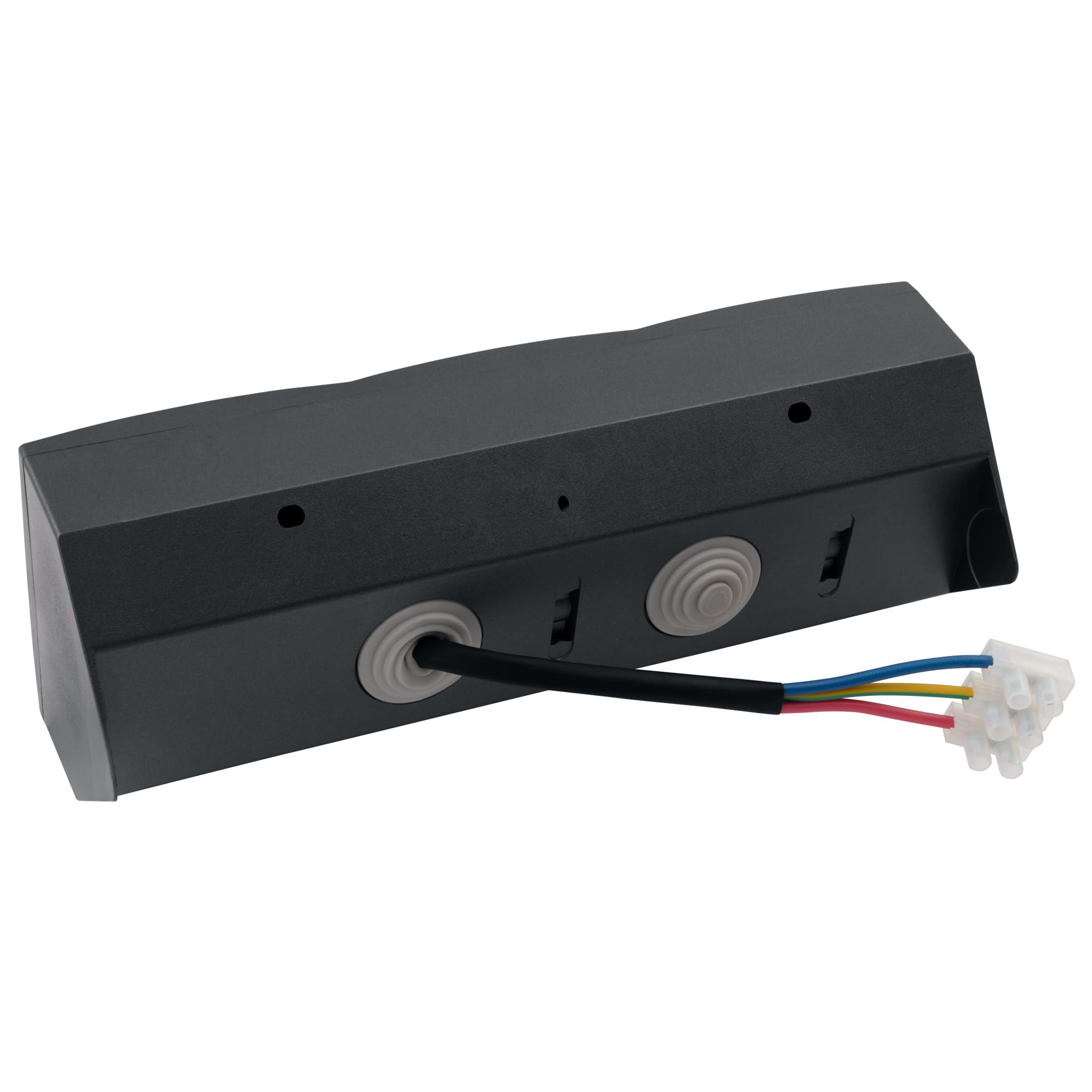 Steckdosenblock 3-Fach & USB-A & USB-C anthrazit für Küche und Büro - hochwertige Steckdose Steckdosenleiste Ecksteckdose Tischsteckdose Unterbausteckdose Aufbausteckdose 15cm Kabel Möbelsteckdose