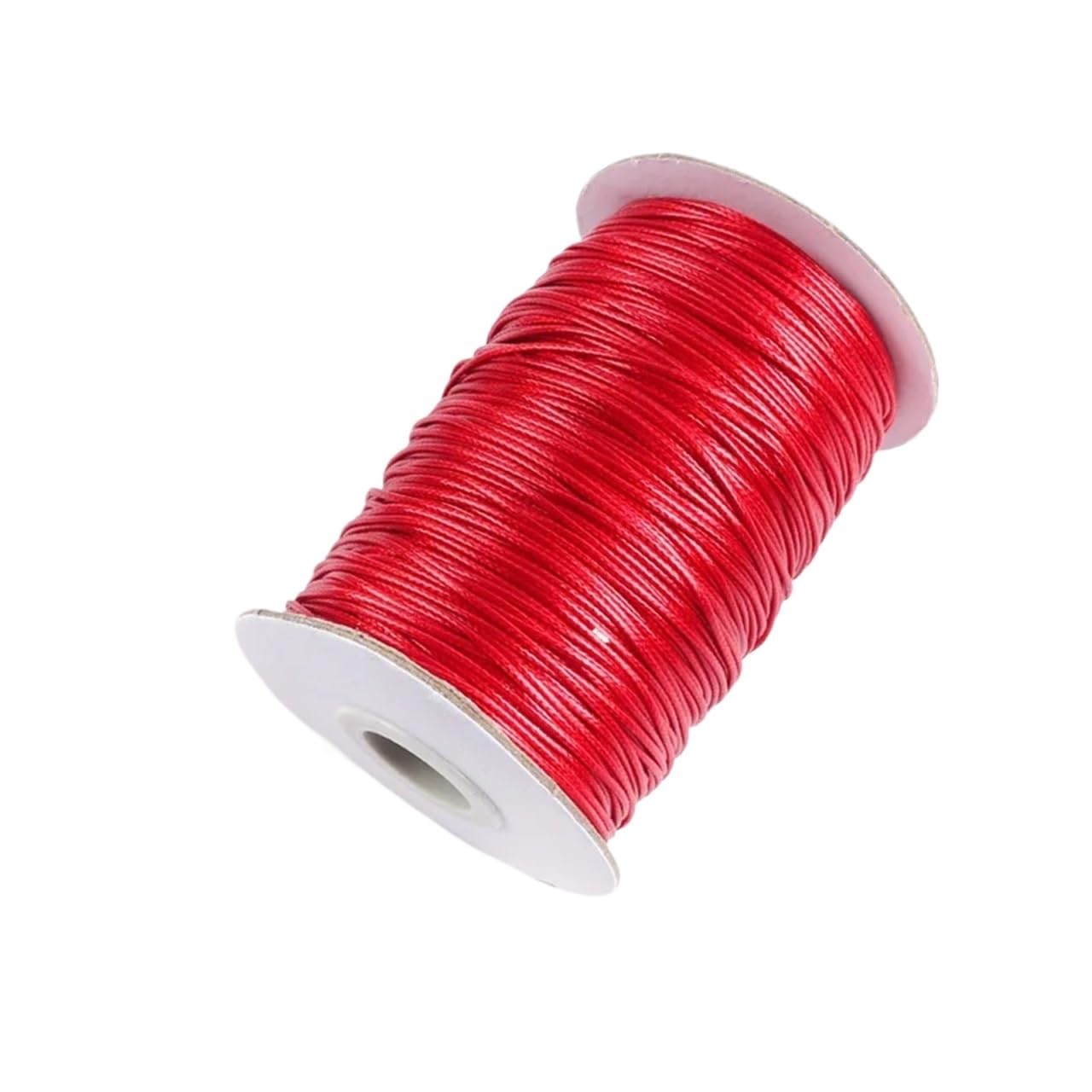 Gewachste Perlenschnur, 10 Rollen, schwarz, rot, weiß, Baumwollfaden for die Herstellung von Armbändern und Halsketten, je 20 m