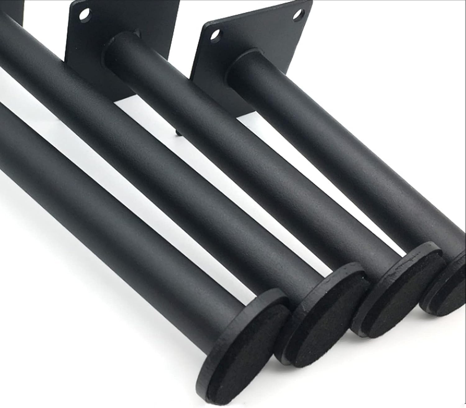 4 Gambe Regolabili, Piedini per Mobili in Acciaio Inox, Gambe per Tavolo E Scrivania in Metallo, Gambe di Ricambio per Divano, Mobile da Bagno, Tavolino, Gambe di Supporto per, Black, 21cm/8.3in