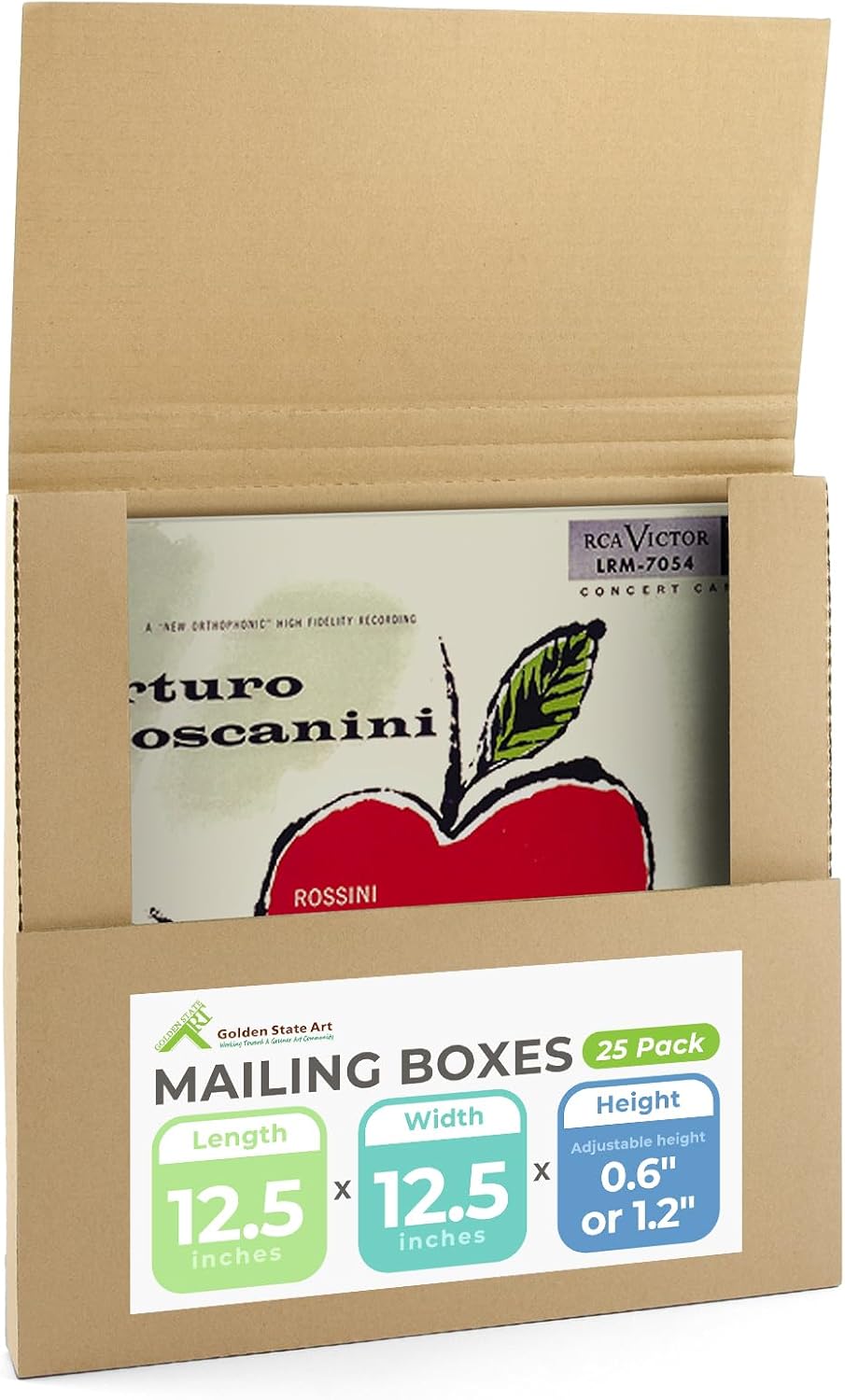 Golden State Art, Vinyl Record Shipping Boxes, LP Art