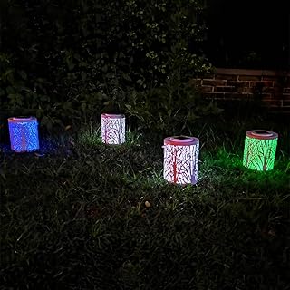 Sponsored Ad - Solar Outdoor Christmas Decorations, Kwaiffeo Color Changing Hanging Solar Lantern for Garden Decor Patio Y...
