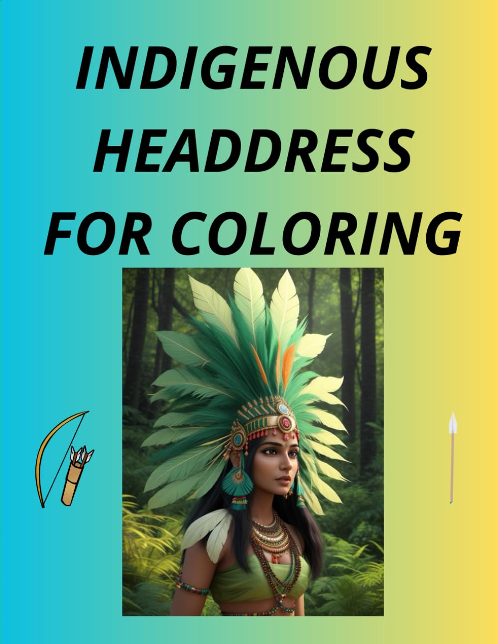 Indigenous headdress for coloring