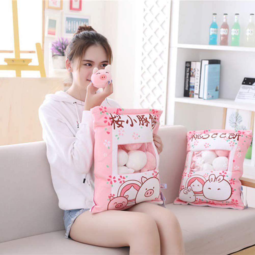 Amazon.co.jp: MILICOCO 抱き枕 ぬいぐるみ 桜子豚餅 お菓子袋型 袋豚