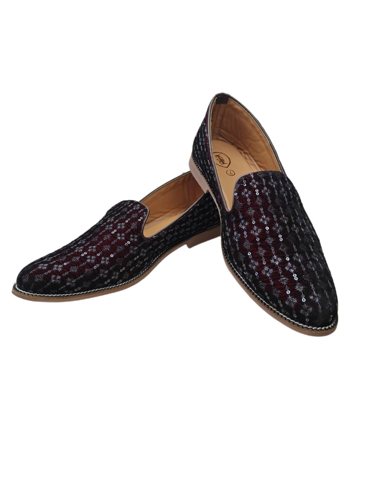 Aara Style Men's Maroon Velvet Mojari, Slip-On Traditional Ethnic Footwear for Wedding-picture-11