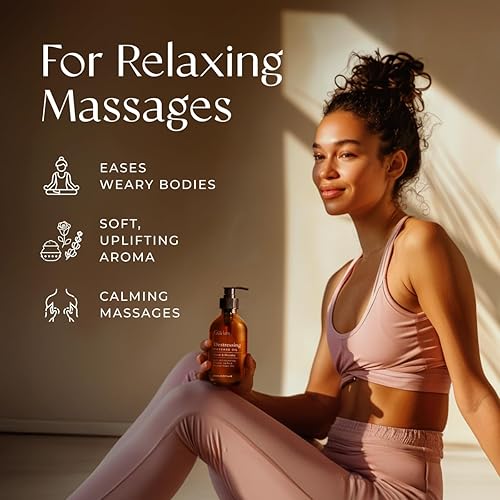 Miniatura 2 de Gya Labs - Aceite de masaje para aliviar el estrés y dormir, aceite corporal con infusión de lavanda y argán orgánico para piel seca, 100 % puro,