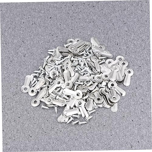 Image of SEWACC 200pcs Silver Melon Tablets for Frame Hardware Photo Frame Back Fasteners Turn Buttons Screws