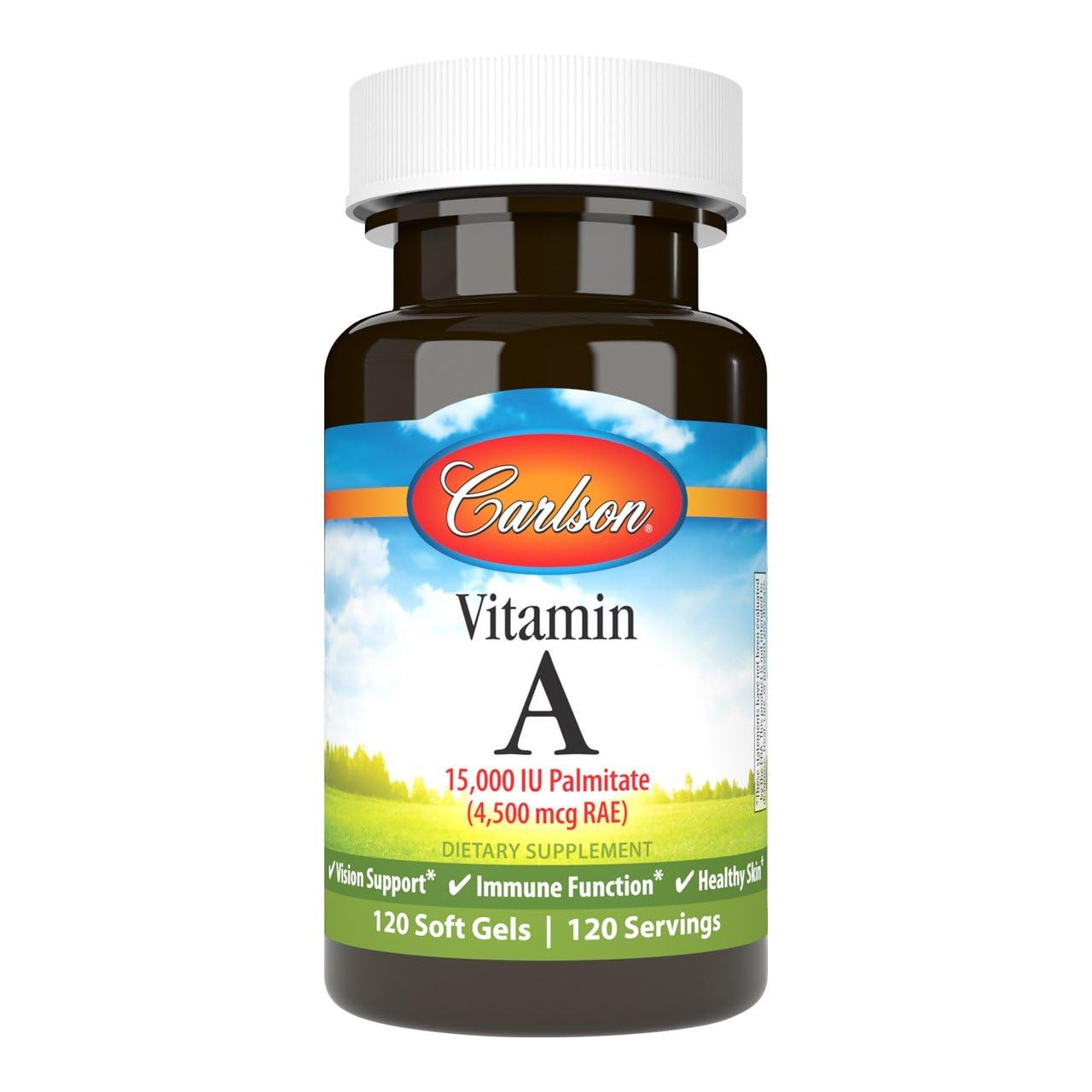 Carlson Labs Vitamin A Palmitate, 15000 IU, 120 Softgels
