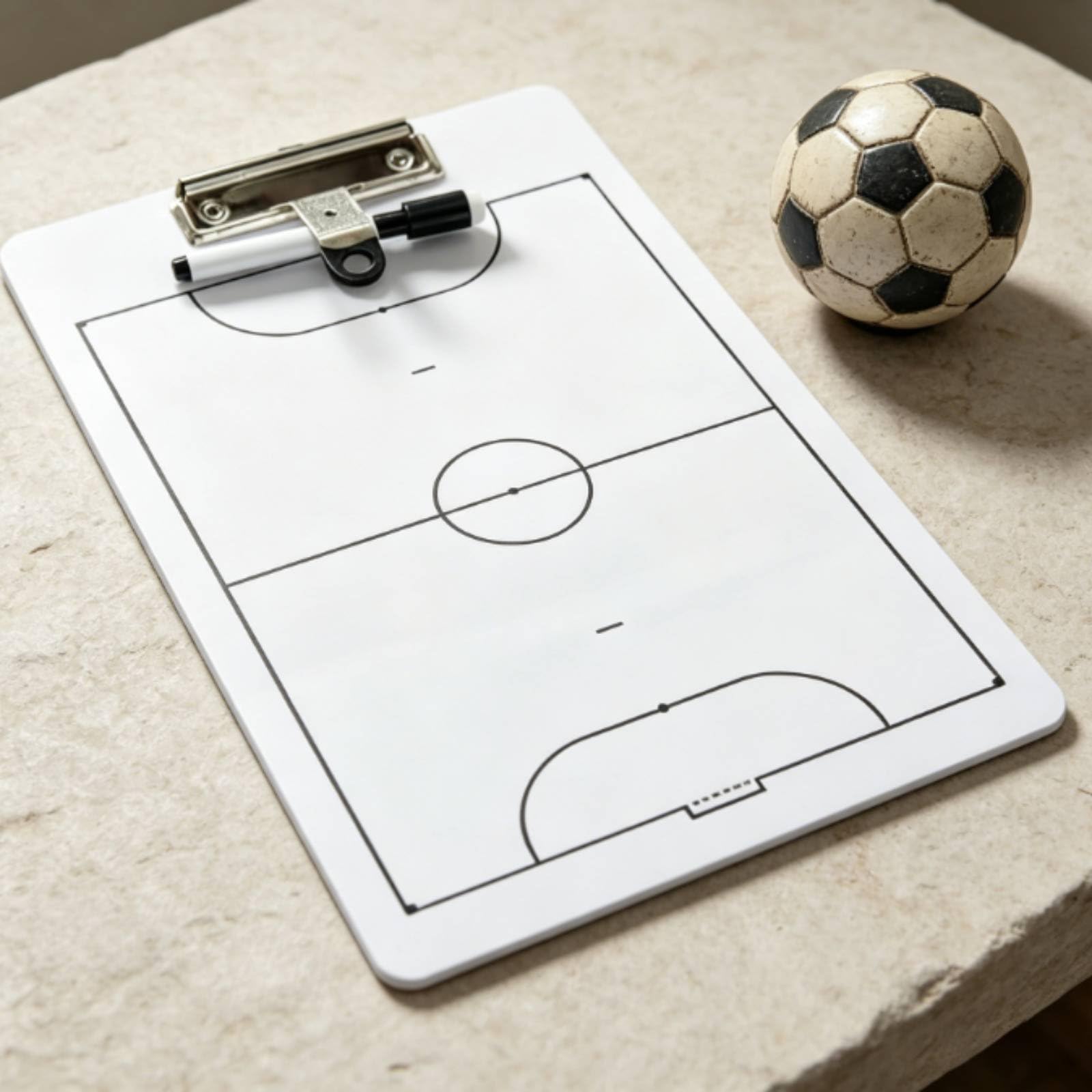 Lavagna Tattica Calcio Tavola Strategica Pannello Allenatore Plancia Allenamento Materiale Pvc Layout Campo Completo Superficie Cancellabile per, color to 1