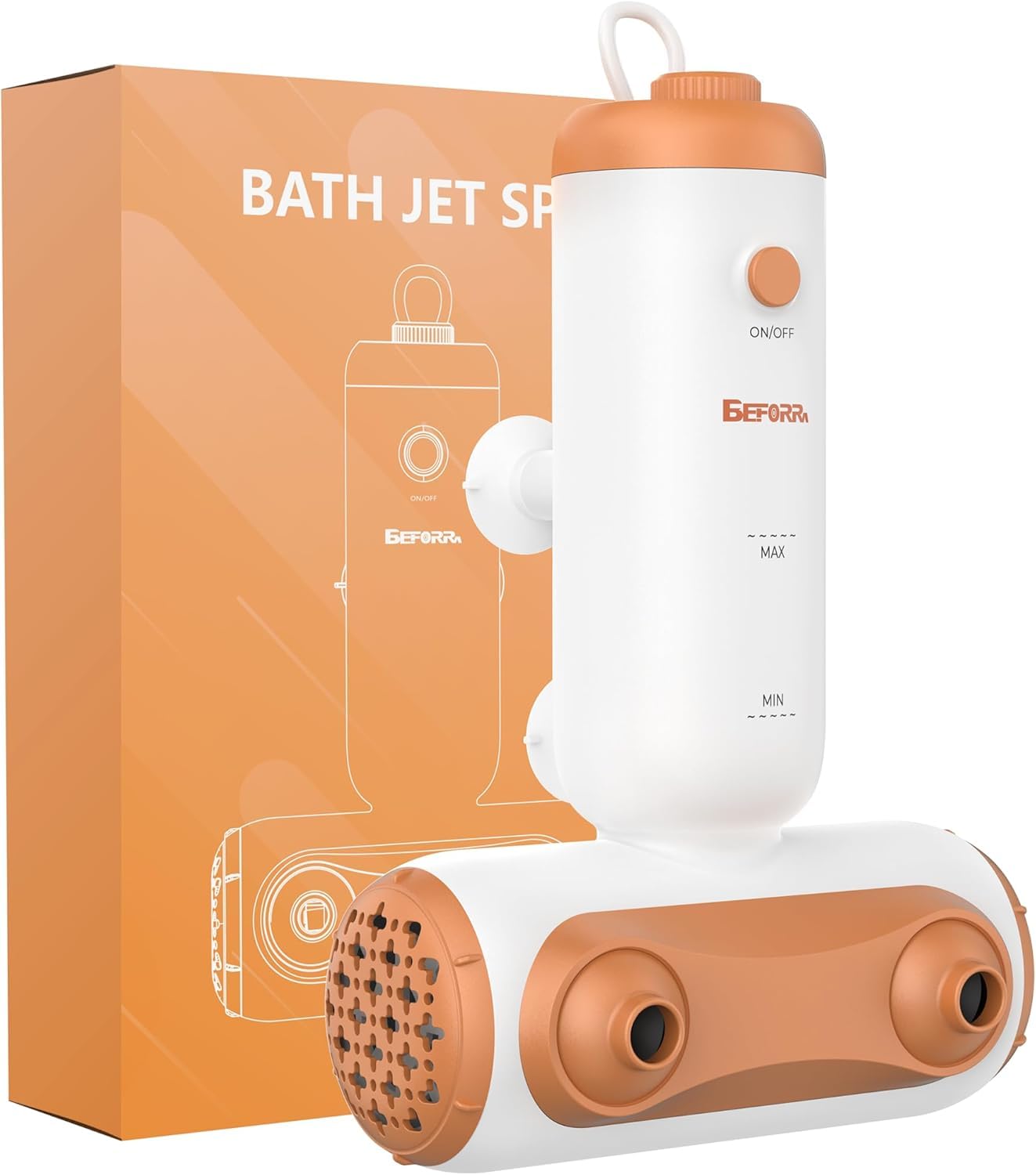 Photo 1 of BEFORRM Bath Jet Spa - Dual Hydro Jets, White/Yellow