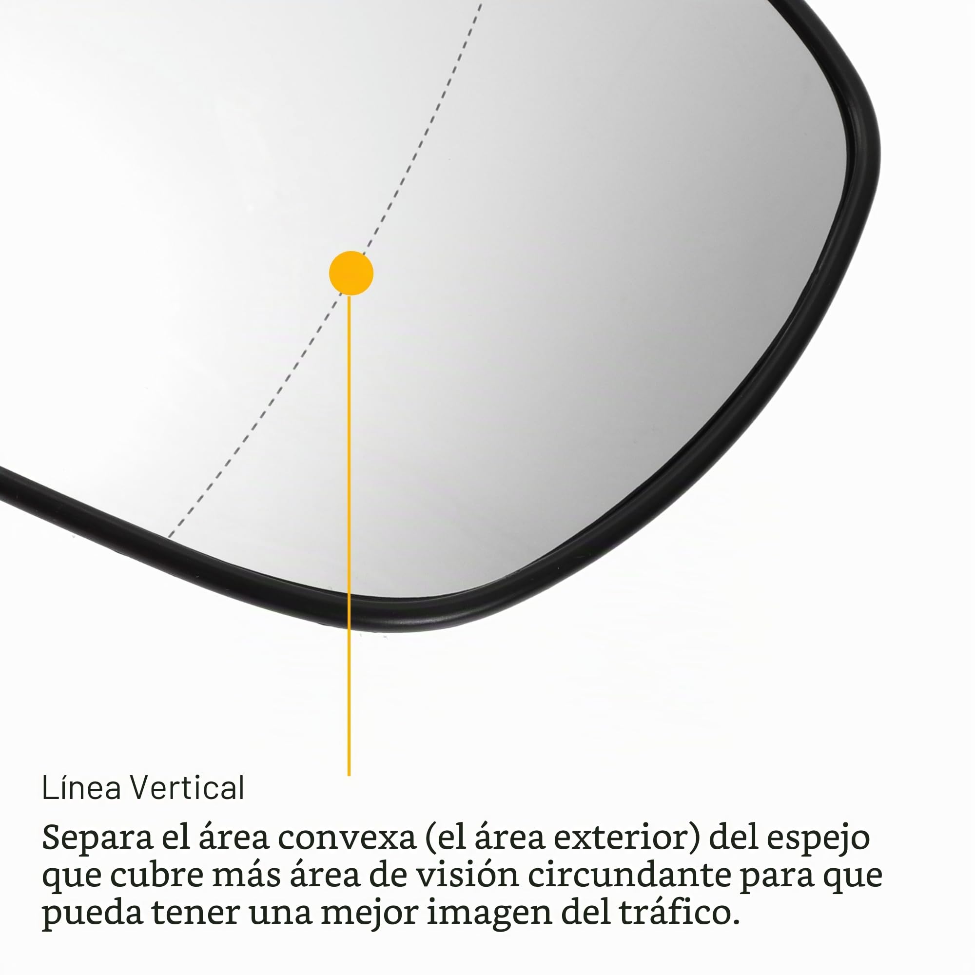A ABSOPRO Vidrio De Espejo Lateral Derecho Para Kia Carens 13-18 1Pc | Vidrio Real, Blanco, Asférico, Con Placa De Respaldo, 2 Pines, Diagonal 19.5Cm