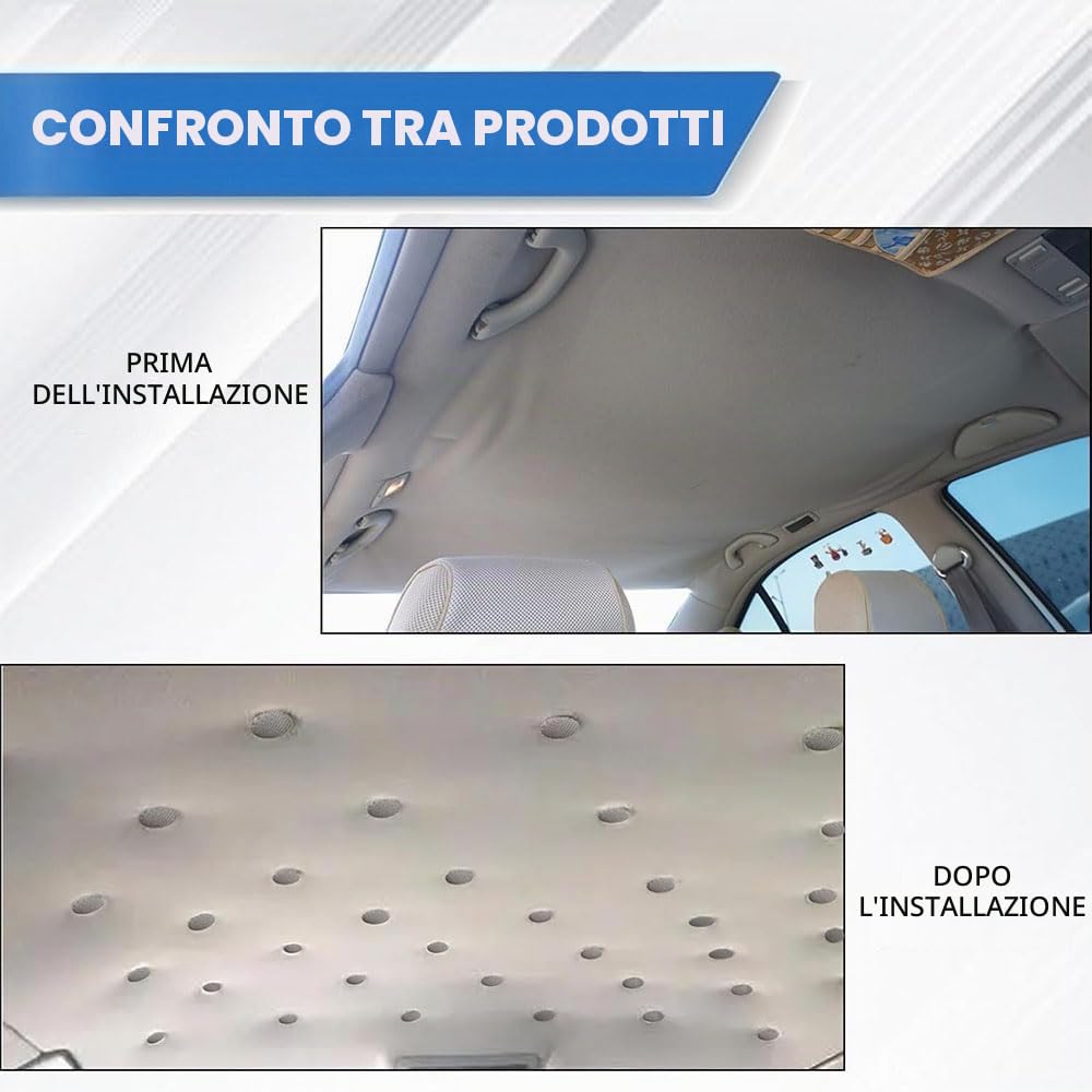 kit riparazione tetto auto interno,puntine per cielo auto grigio,kit cielo auto,kit riparazione cielo auto,kit ripara cielo auto,rivetti automobile,cielo auto scollato rimedi fai da te