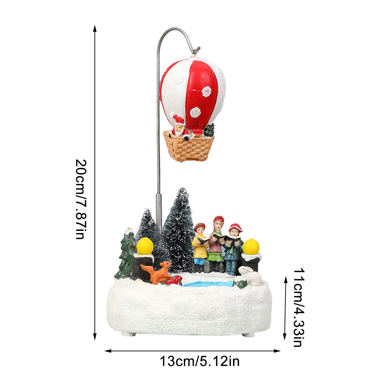 Casa de pueblo de Navidad - Decoración navideña luminosa clásica, escena de pueblo de vacaciones en miniatura | Pantalla de mesa LED, país de las maravillas de invierno con pilas, cómoda decoración