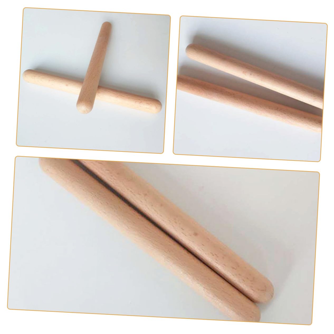 Bastoncini Ritmici per Giochi Musicali Educativi Sicuri in Legno Bordi Arrotondati 32 Pezzi Ragazzo Ragazza Indoor e Outdoor