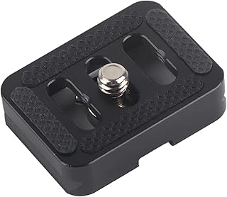Mini Aluminium Alloy Quick Release Plate, Portable Quick Release Clamp Adapter with 1/4in Screw, Anti Slip Pads for SIRUI TY C10 / T005 T025 Ball Head