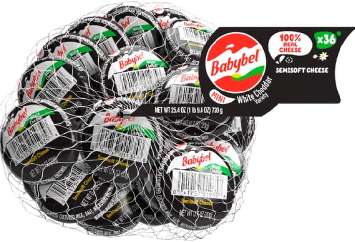 Mini Snack Cheese, White Cheddar, 0.7 oz, 36 ct