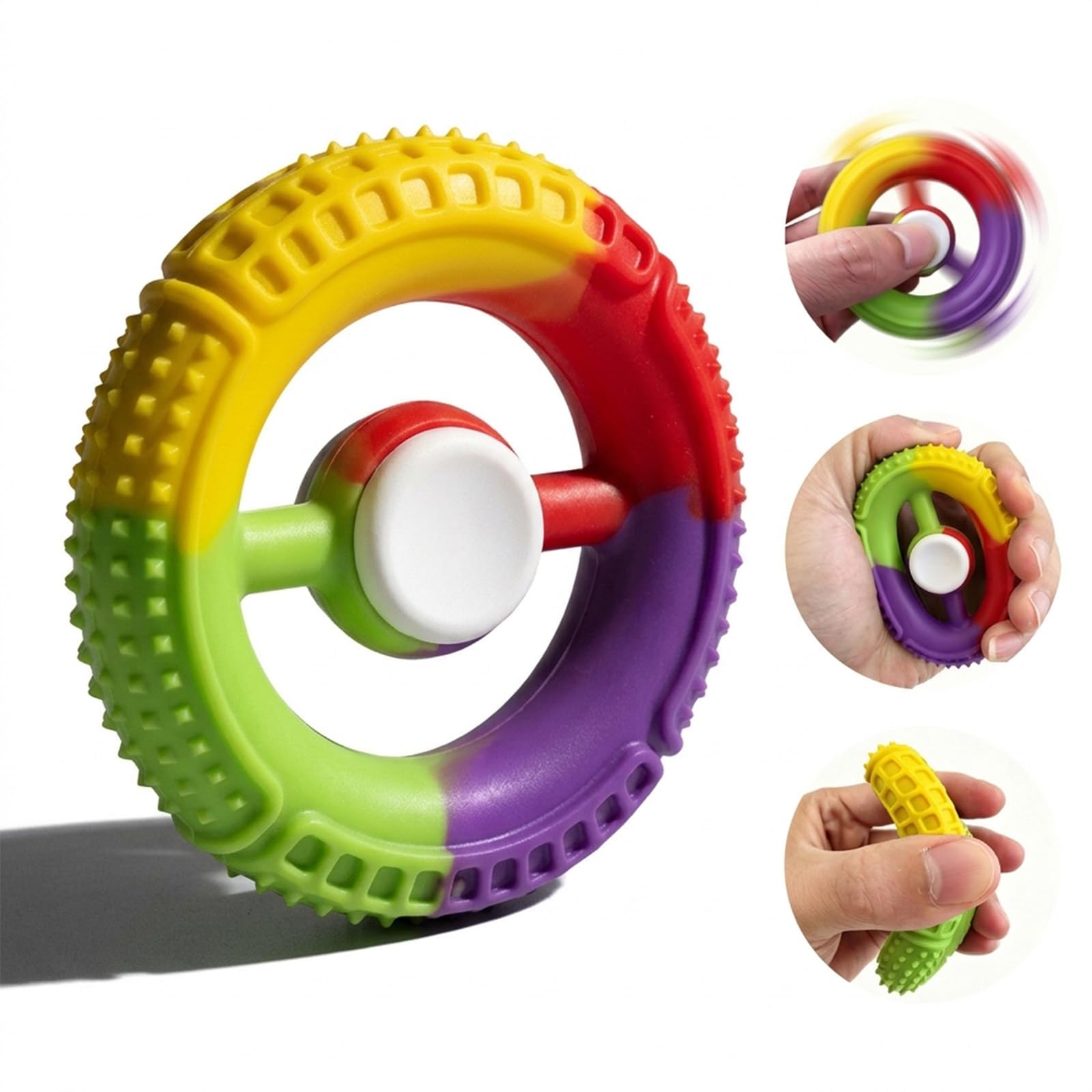 Stress Anxiety Relief Spinner Toy: Sensory Fidget Cool Gadgets for Adults Stocking Stuffer Sensory Presents for Office Worker Student Autism Focus, Party Bag Fillers Fidget Spinner Toys Gifts