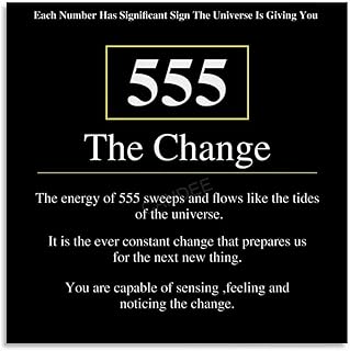Angel Number Definition 555 Poster The Equilibrium Spiritual Balance Canvas Painting Posters And Prints Wall Art for Living Room Bedroom Decor 24x24inch(60x60cm) Unframe-style