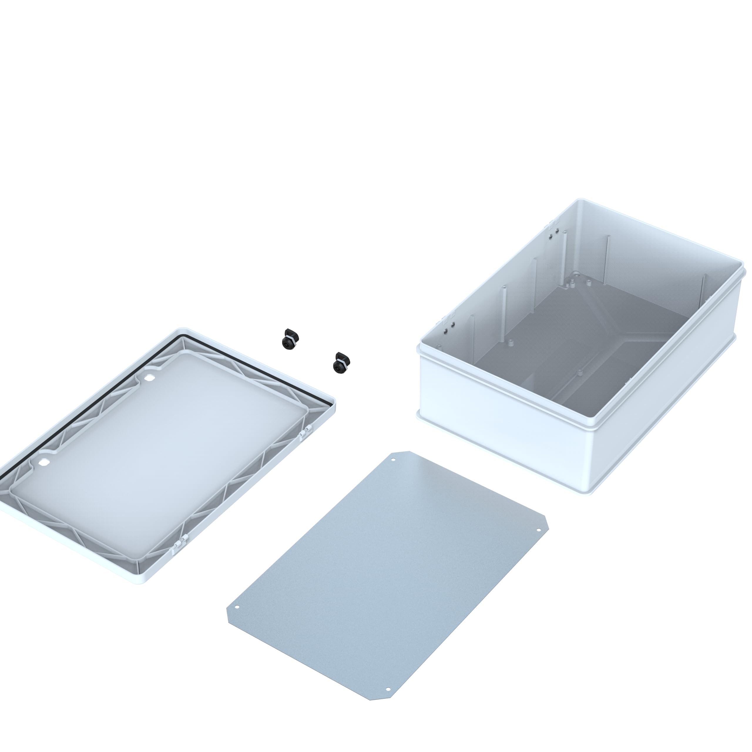 YAVUZ Abs Pano 40 x 60 x 24.2 cm Taban Saclı IP65 Plastik Pano Montaj Plakalı Elektrik Kutusu Pano D