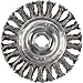 PFERD 82476P Power Knot Wire Wheel Brush with Full Cable Twist, Threaded Hole, Carbon Steel Bristle, 6" Diameter, 0.016" Wire Size, 5/8"-11 Thread, 10000 Maximum RPM (Retail Pack of 5)