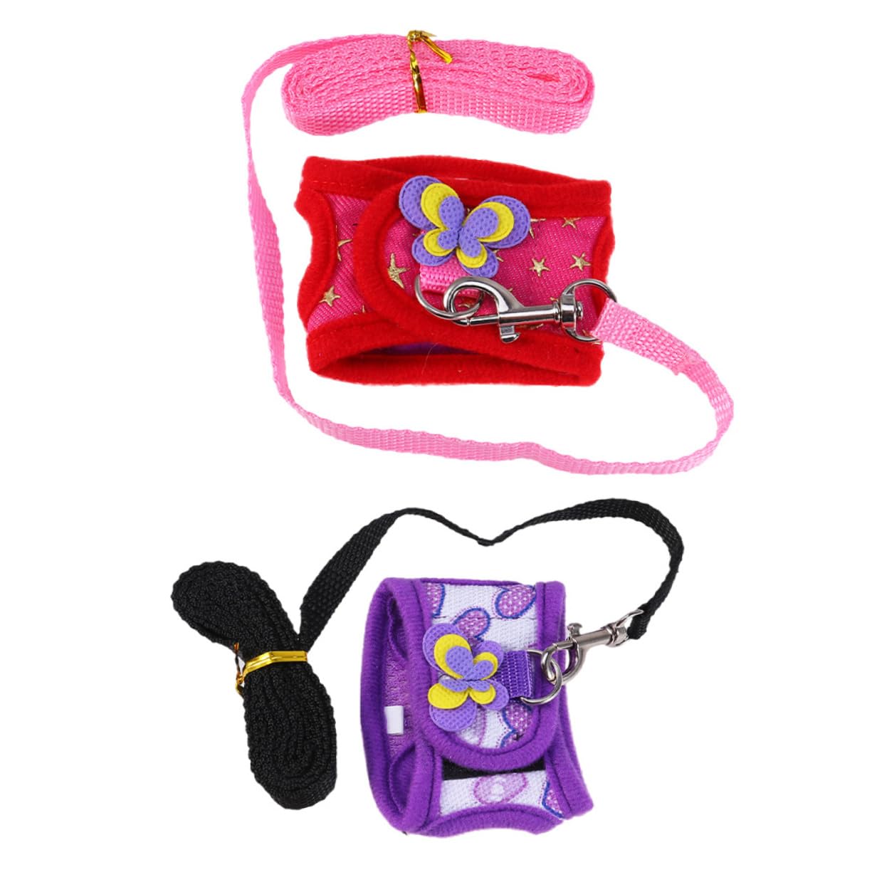 VANZACK 6sets Pettorina Per Criceti e Cincillà Con Guinzaglio Di Materiale Traspirante Per Piccoli Animali Come Porcellini e Furetti Colori Vivaci e Comodi Da Indossare