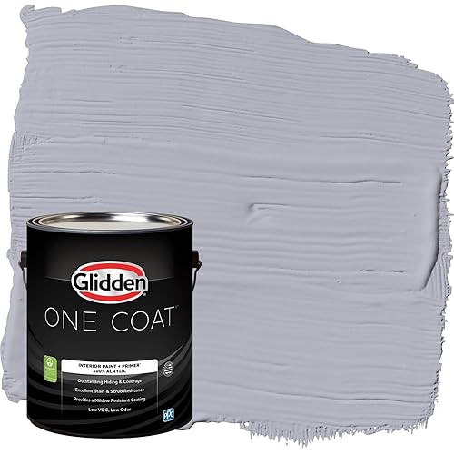 Glidden Interior Paint + Primer: Blue/Glistening Gray, One Coat, Eggshell, 1-Gallon