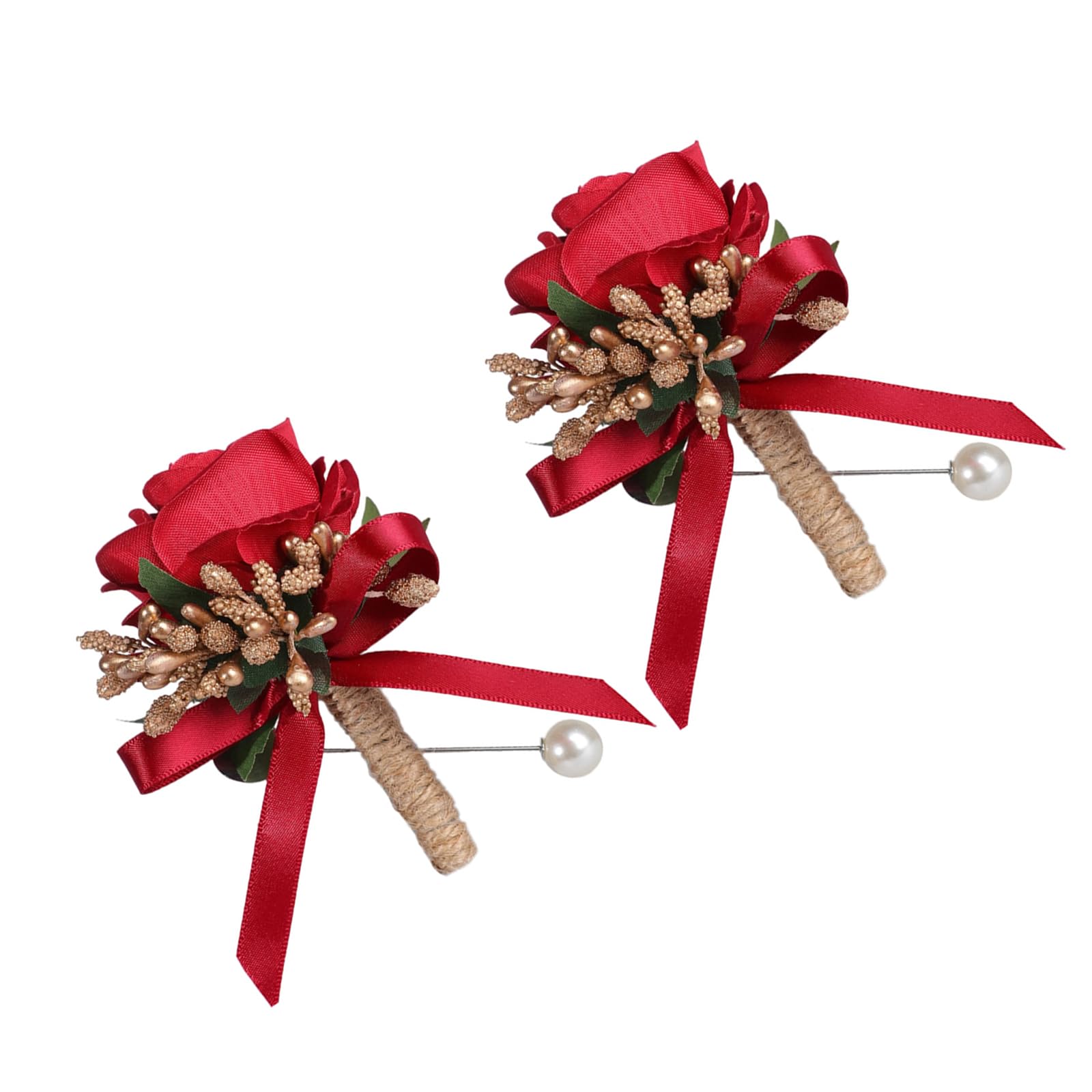 HDOYTXXM Corsage Flower Boutonnieres for Wedding, Proms, Anniversaries, Ceremonies and Beach Parties Soft Artificial Flowers Pocket Boutonniere