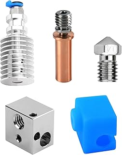 All Metal Upgrade Hotend Plated Copper Heater Block, Non-Stick Nozzle, Bimetal Titanium Copper Heatbreak Compatible with Anycubic Chiron Mega S, Mega pro, I3 Mega 3D Printer (Upgrade Hotend)