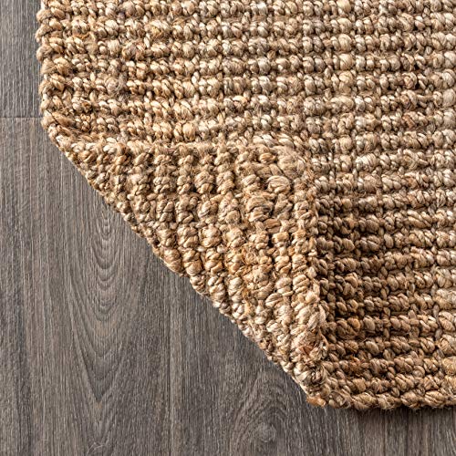 image for JONATHAN Y NRF102A-3 Pata Hand Woven Chunky Jute Indoor Area -Rug Bohe