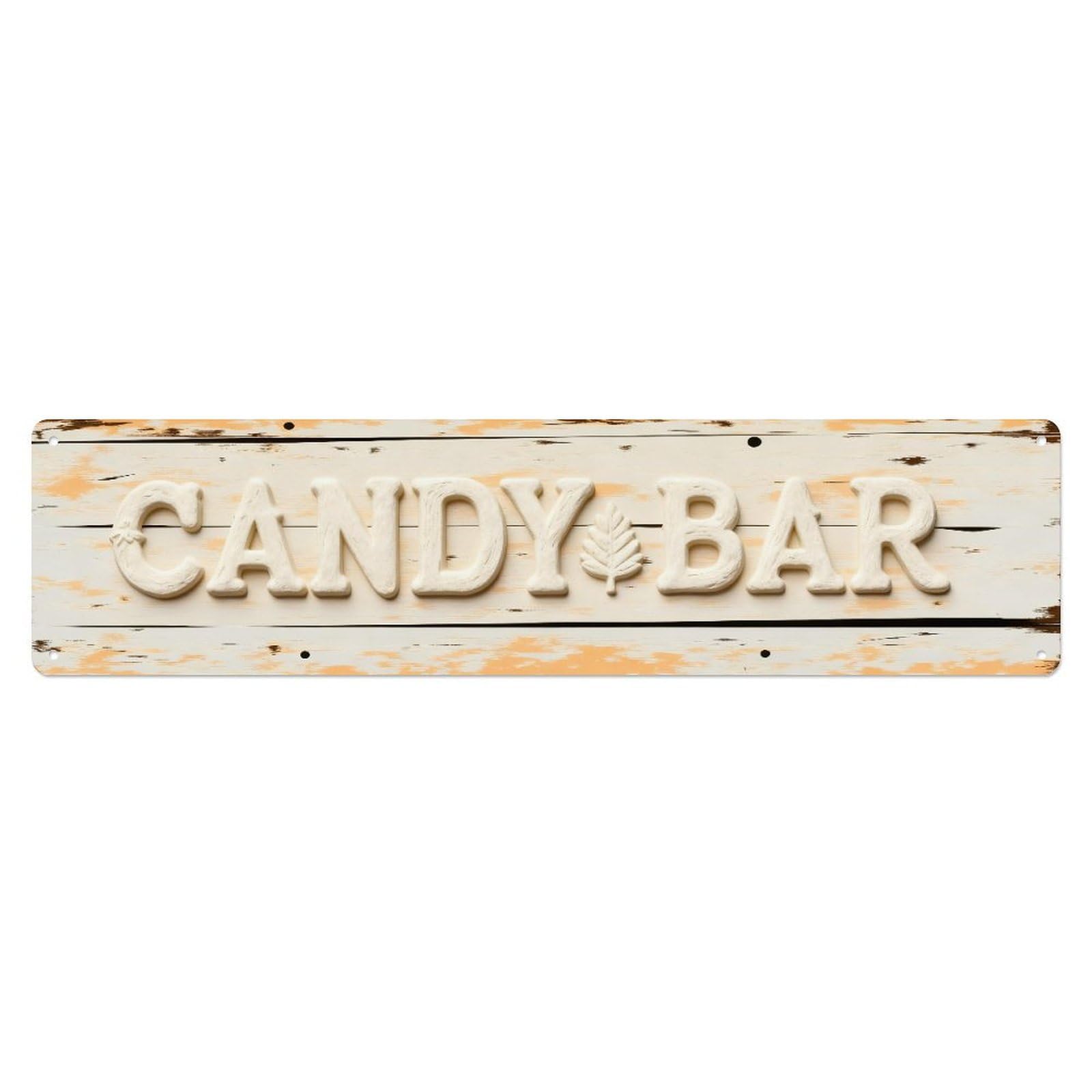 Candy Bar Wooden Style Sign Design Metal Tin Sign Plaque