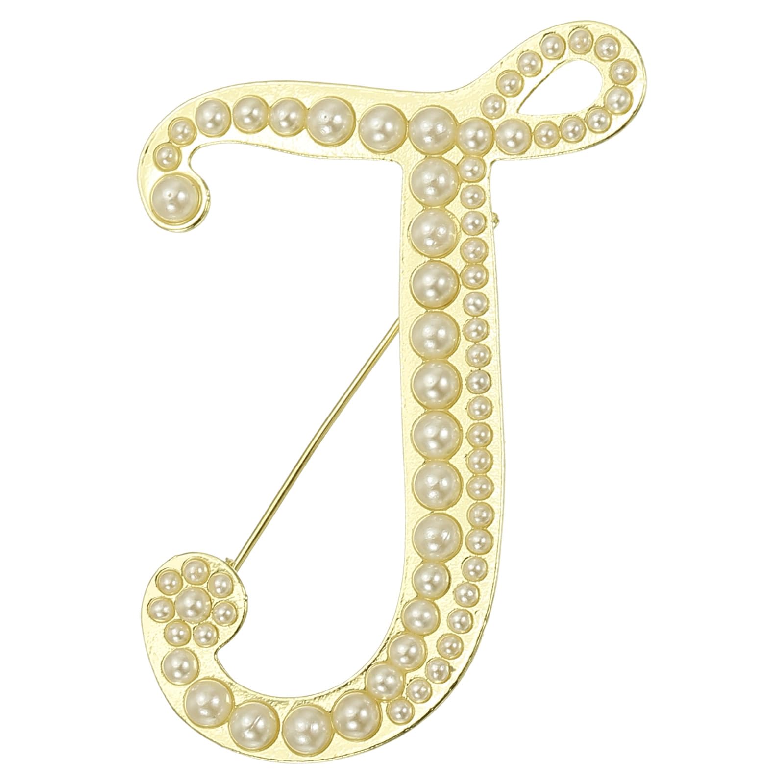 PATIKIL Letter Brooch Pins, Pearl Initial Alphabet Letter Lapel Badges Pin for Women Men Girl Wife Suits Clothes Dress Bouquet Coat Hat Bag Craft Party
