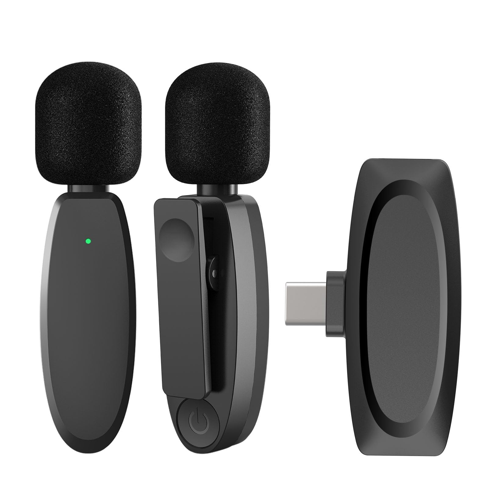 MAXTOP CompactSound AP004-2-C Wireless Lavalier Microphone for Android | 48kHz | 66FT Range | Crystal Clear Audio | Ideal for Streamers, Podcasters & Content Creators