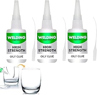 Welding High-Strength Oily Glue, Uniglue Universal Super Glue, Strong Plastic Glue Fast Repair and Curing for Metals, Plastics, Jade Etc (30g, 3PCS)